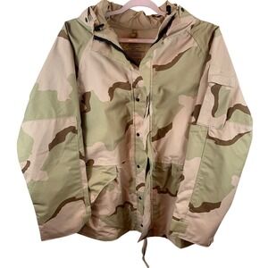Genuine US Military GI ECWCS Desert Camo Parka Cold Weather Jacket Large Long